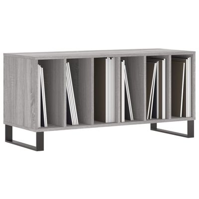 vidaXL Mobile Porta Dischi Grigio Sonoma 100x38x48cm Legno Multistrato