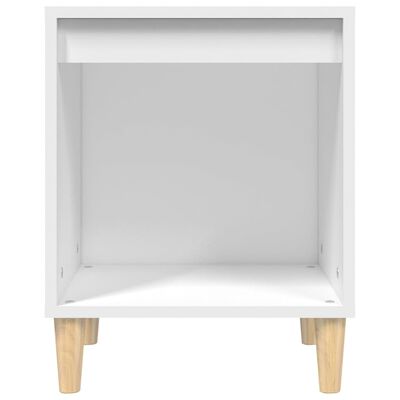 vidaXL Comodino Bianco 40x35x50 cm in Legno Multistrato