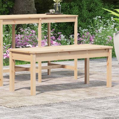 vidaXL Panca da Giardino 109x44x45 cm in Legno Massello di Pino