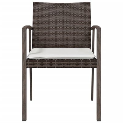 vidaXL Sedie Giardino con Cuscini 2pz Marroni 5,56x57x83 cm Polyrattan