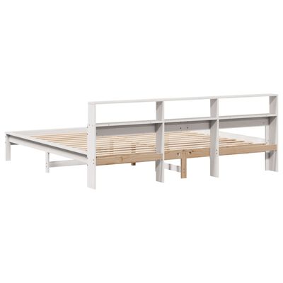 vidaXL Giroletto senza Materasso Bianco 200x200 cm Legno Massello Pino