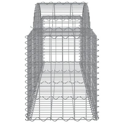 vidaXL Cesti Gabbioni ad Arco 4 pz 200x50x60/80 cm Ferro Zincato