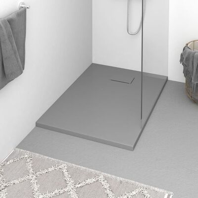 vidaXL Piatto Doccia in SMC Grigio 100x70 cm