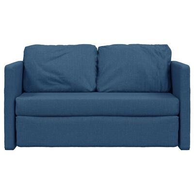 vidaXL Divano Letto da Terra 2 in 1 Blu 112x174x55 cm Tessuto