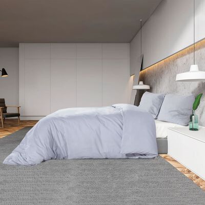 vidaXL Set Copripiumino Grigio 135x200 cm in Cotone