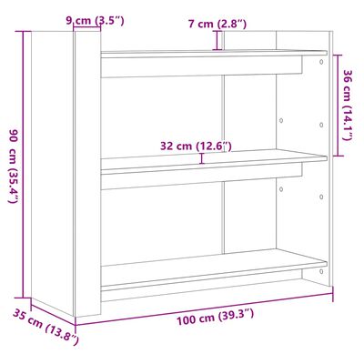 vidaXL Tavolo Consolle Rovere Sonoma 100x35x90 cm in Legno Multistrato