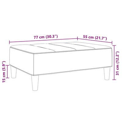 vidaXL Poggiapiedi Grigio Scuro 77x55x31 cm in Tessuto