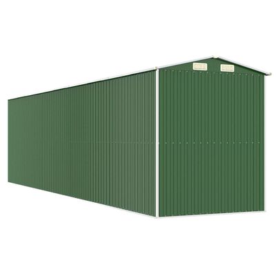 vidaXL Capanno da Giardino Verde 192x772x223 cm Acciaio Zincato