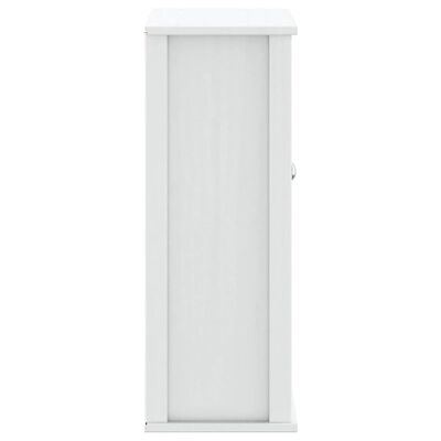 vidaXL Mobile Bagno a Muro BERG Bianco 69,5x27x71,5cm Legno Massello