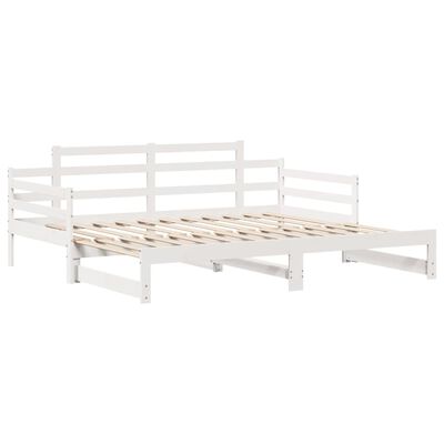 vidaXL Dormeuse Letto Estraibile e Cassetti Bianca 80x200cm Legno Pino