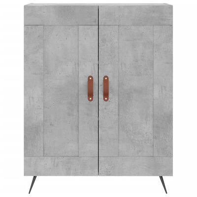 vidaXL Credenza Grigio Cemento 69,5x34x90 cm in Legno Multistrato