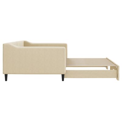 vidaXL Divano Letto con Letto Estraibile Crema 100x200 cm in Tessuto