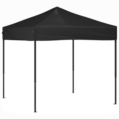 vidaXL Tenda per Feste Pieghevole Nera 2x2 m