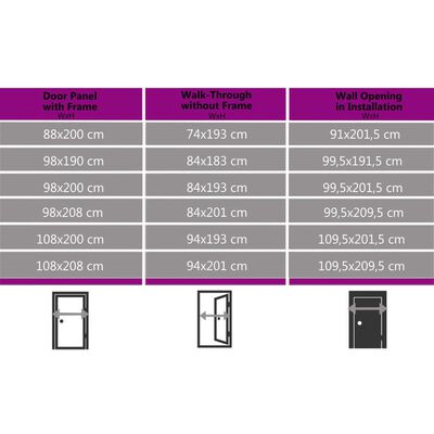 vidaXL Porta Ingresso Bianca 98x208 cm in PVC