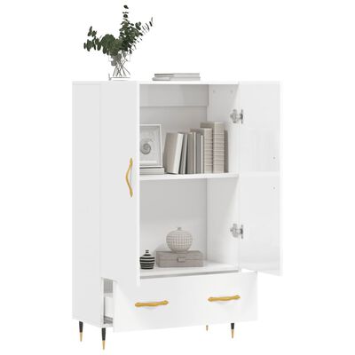 vidaXL Credenza Bianco Lucido 69,5x31x115 cm in Legno Multistrato