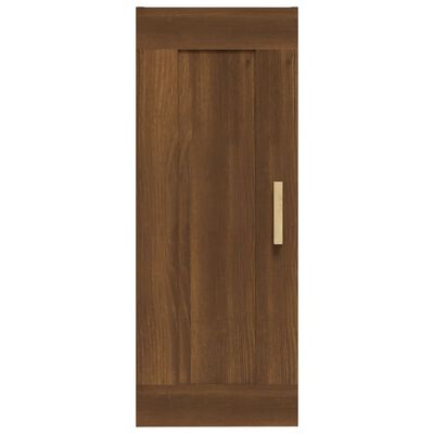 vidaXL Armadietto a Muro Rovere Marrone 35x34x90 cm Legno Multistrato