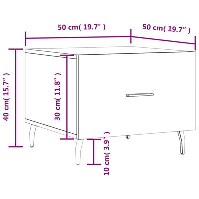 vidaXL Tavolini Salotto 2pz Grigio Sonoma 50x50x40cm Legno Multistrato