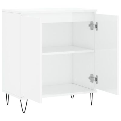 vidaXL Credenza Bianco Lucido 60x35x70 cm in Legno Multistrato