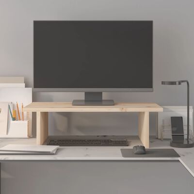 vidaXL Supporto per Monitor 50x27x15 cm in Legno Massello di Pino