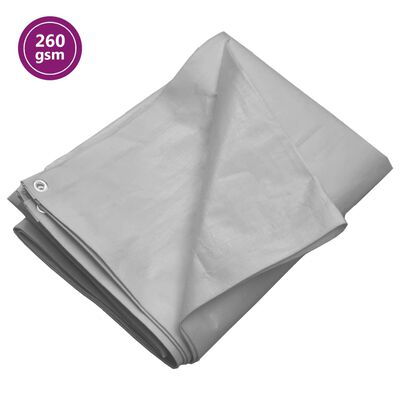 vidaXL Telone 260 g/m² 3x6 m Grigio HDPE