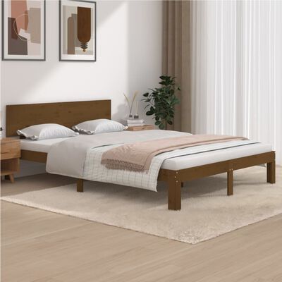 vidaXL Giroletto Marrone Ambra in Legno Massello di Pino 140x200 cm