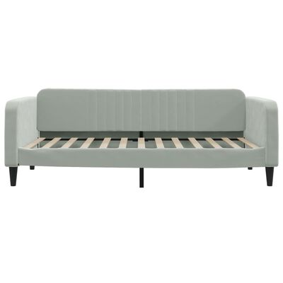 vidaXL Divano Letto con Letto Estraibile Grigio Chiaro 100x200 Velluto