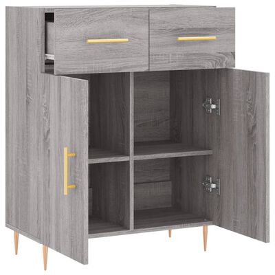 vidaXL Credenza Grigio Sonoma 69,5x34x90 cm in Legno Multistrato