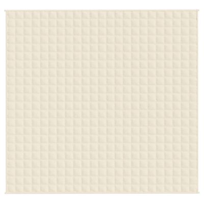 vidaXL Coperta Ponderata Crema Chiaro 220x240 cm 15 kg Tessuto