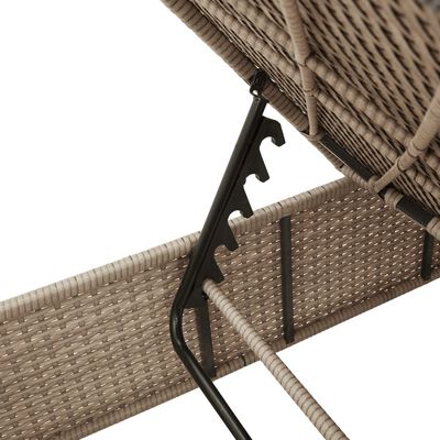 vidaXL Lettini Prendisole 2 pz con Cuscini Beige in Polyrattan