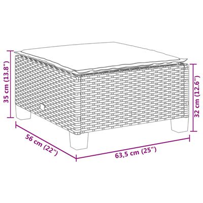 vidaXL Set Divani da Giardino 4 pz con Cuscini in Polyrattan Grigio