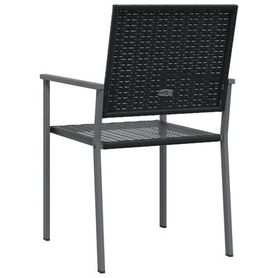 vidaXL Sedie da Giardino 2 pz Nere 54x62,5x89 cm in Polyrattan