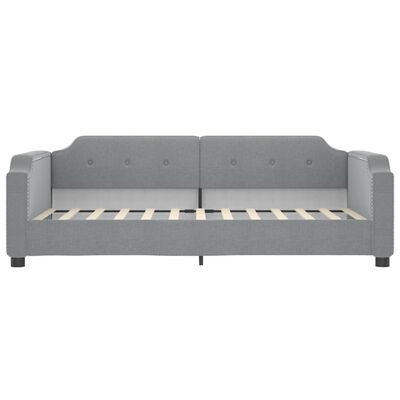 vidaXL Divano Letto Estraibile Cassetti Grigio Chiaro 80x200cm Tessuto