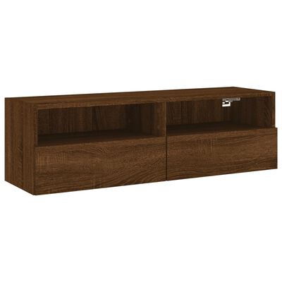 vidaXL Mobile TV a Parete Rovere Marrone 100x30x30cm Legno Multistrato