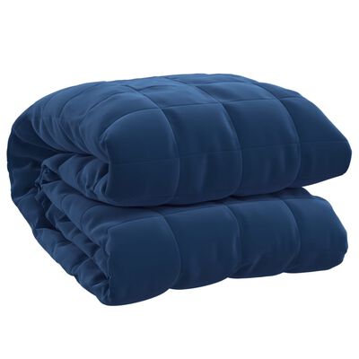 vidaXL Coperta Ponderata Blu 155x220 cm 7 kg Tessuto