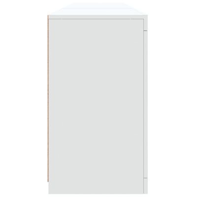 vidaXL Credenza con Luci LED Bianca 162x37x67 cm