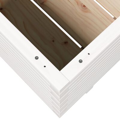 vidaXL Fioriera da Giardino Bianca 90x60x49,5cm Legno Massello di Pino