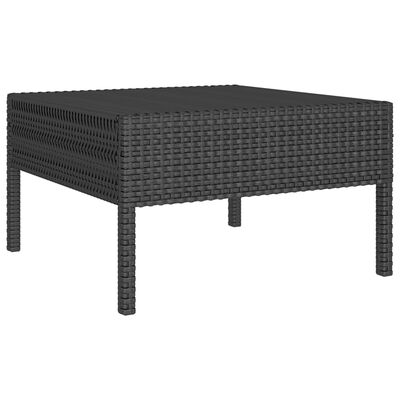 vidaXL Set Divani da Giardino 9 pz con Cuscini in Polyrattan Nero