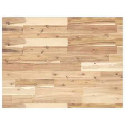 vidaXL Piano da Bagno Non Trattato 80x60x2 cm Legno Massello di Acacia