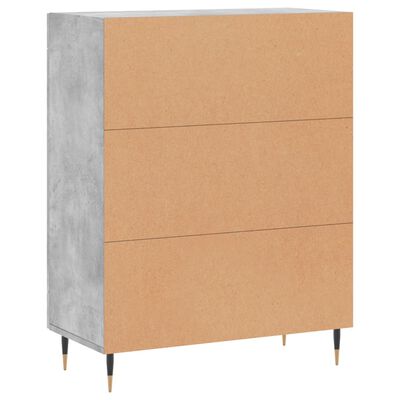 vidaXL Credenza Grigio Cemento 69,5x34x90 cm in Legno Multistrato