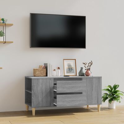 vidaXL Mobile Porta TV Grigio Sonoma 102x44,5x50 cm Legno Multistrato