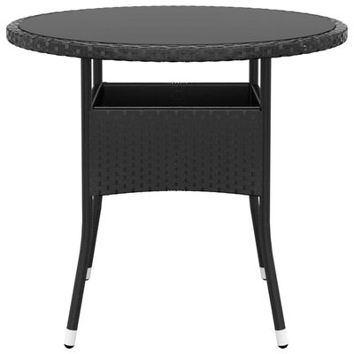 vidaXL Set da Pranzo per Giardino 5 pz in Polyrattan Nero