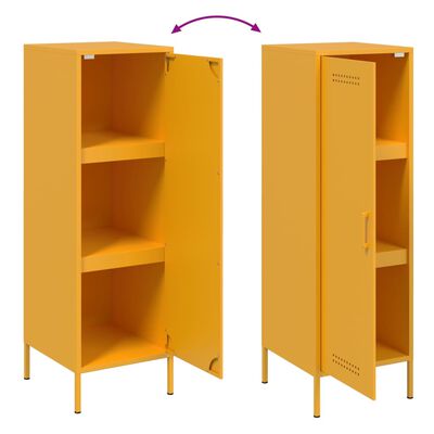 vidaXL Credenza Giallo Senape 36x39x113 cm in Acciaio