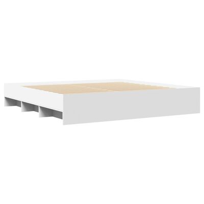 vidaXL Giroletto Bianco 200x200 cm in Legno Multistrato