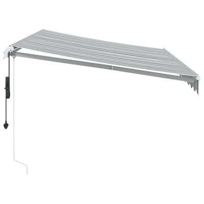 vidaXL Tenda Retrattile Automatica Antracite e Bianco 350x250 cm