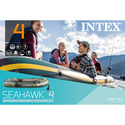 Intex Seahawk 4 Set Gommone con Remi e Pompa 68351NP