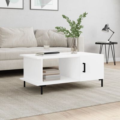 vidaXL Tavolino da Salotto Bianco 90x50x40 cm in Legno Multistrato