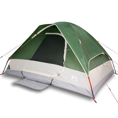 vidaXL Tenda da Campeggio a Cupola per 6 Persone Verde Impermeabile