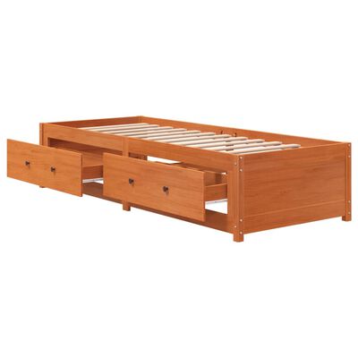 vidaXL Dormeuse Marrone Cera 75x190 cm in Legno Massello di Pino