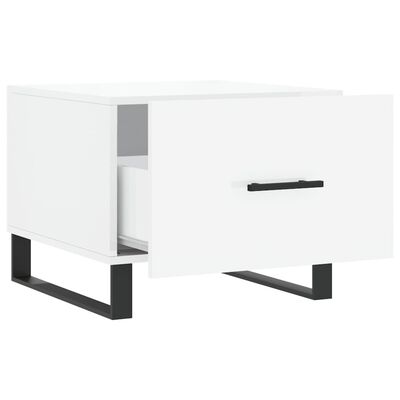 vidaXL Tavolini Salotto 2pz Bianco Lucido 50x50x40cm Legno Multistrato