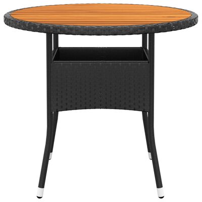 vidaXL Set da Pranzo per Giardino 5 pz in Polyrattan Nero